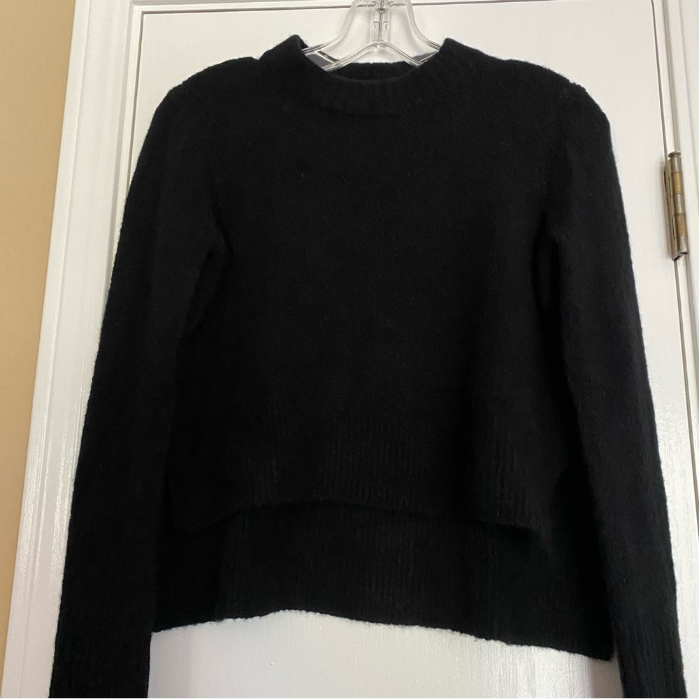 allsaints hi-lo wool blend sweater